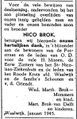 Dankbetuiging in De Echo