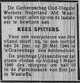 Rouwbericht in De Echo