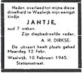 Rouwbericht in De Echo