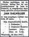 Rouwbericht in De Echo